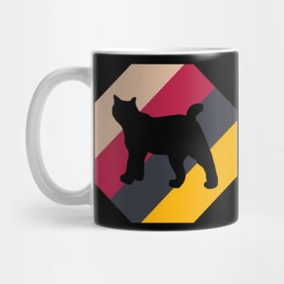 Retro lynx motif animal lover bobcat art Mug